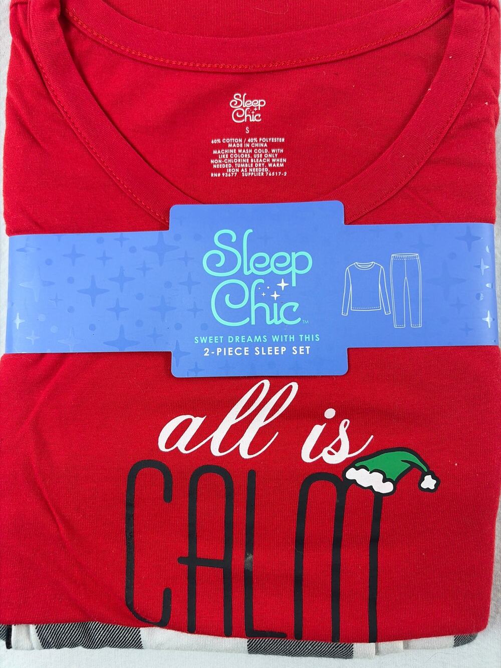 NIP Christmas PJ Set Ladies Size S